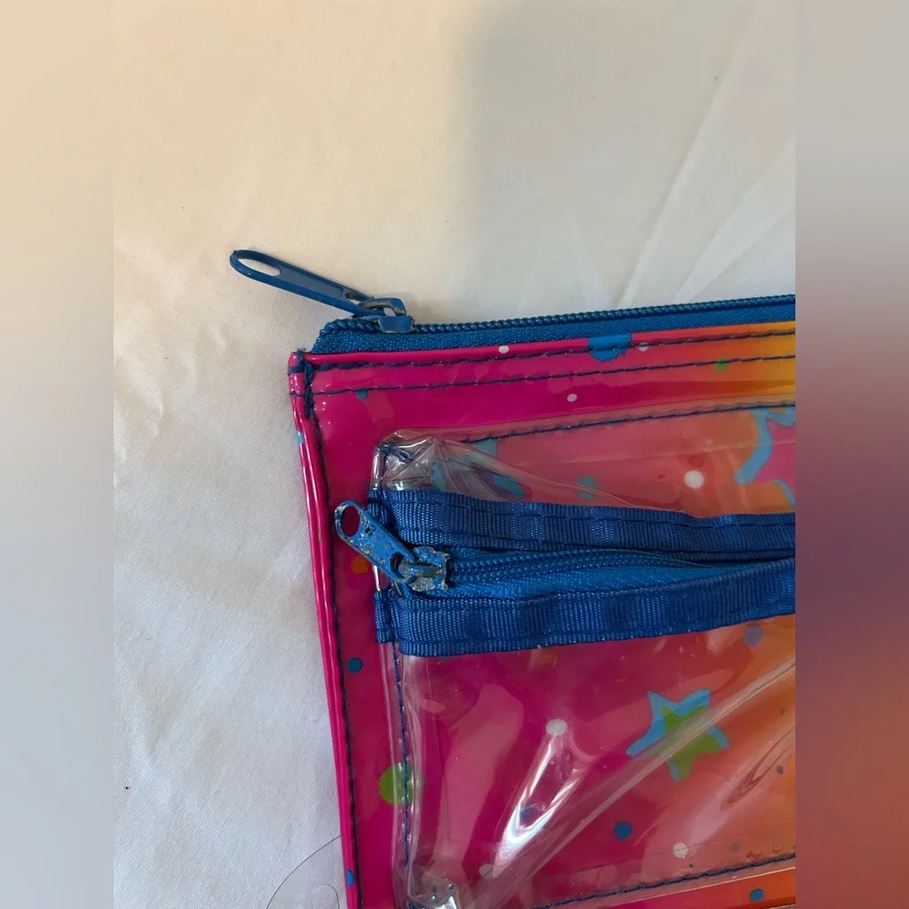 Lisa Frank Cowgirl American Horse Vintage 2003 3 Ring Pencil Case Pouch